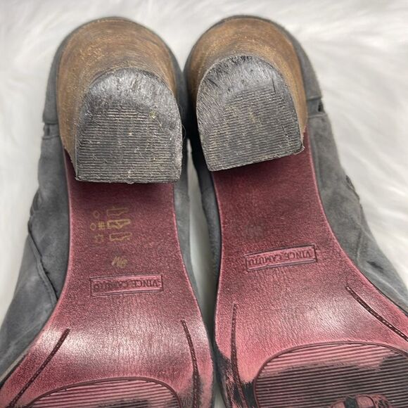 Vince Camuto Fritan Grey Nubuck Ankle Booties Sz 9 - Picture 8 of 8